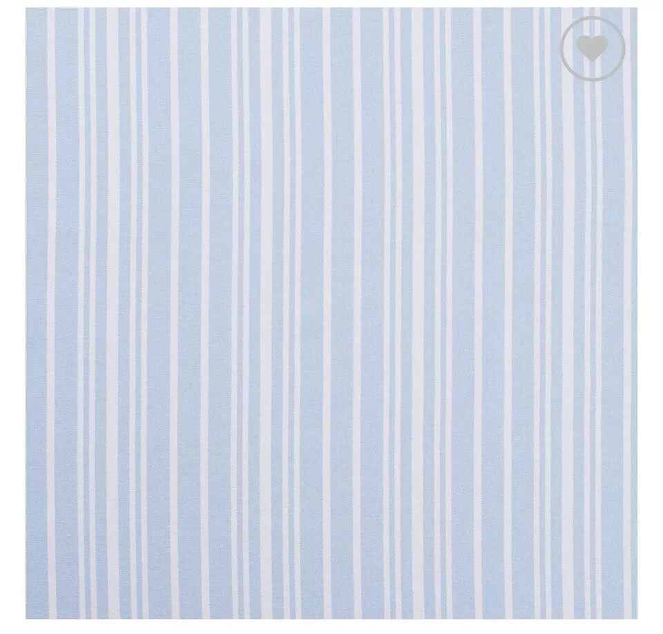 Mainstays Chambray Stripe Shower Curtain Light Blue White Fabric INDIA 72" x 72" gallery