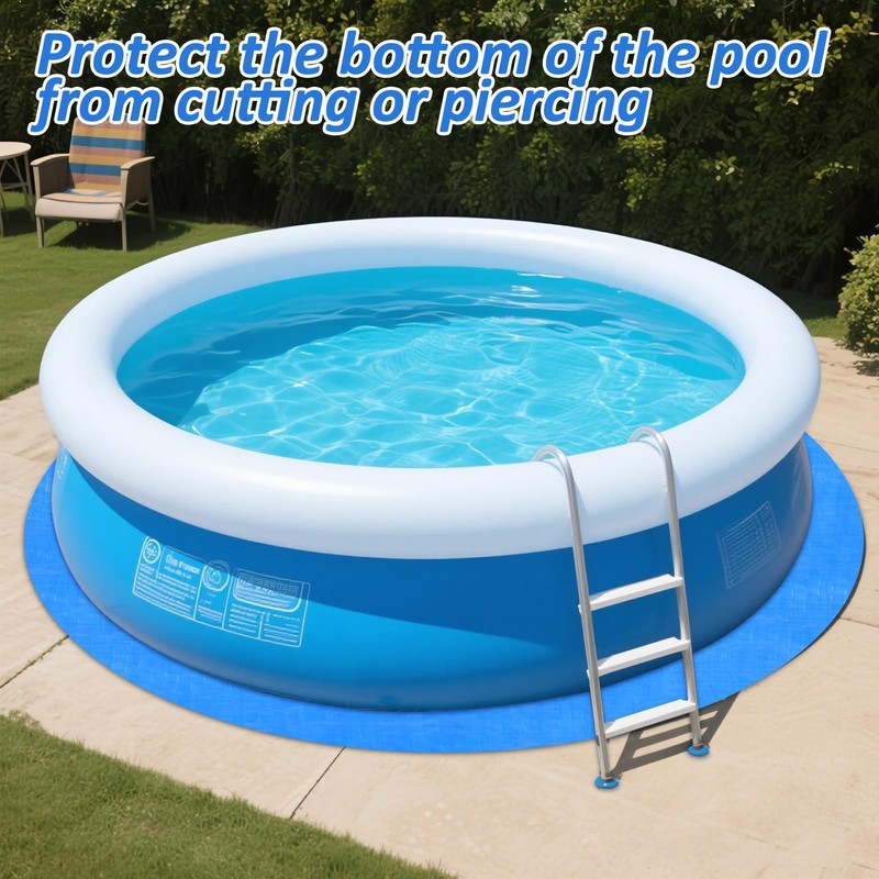 19.7FT Round Pool Ground Cloth Liner Pad Fits 18FT Above Ground Heavy Duty gallery