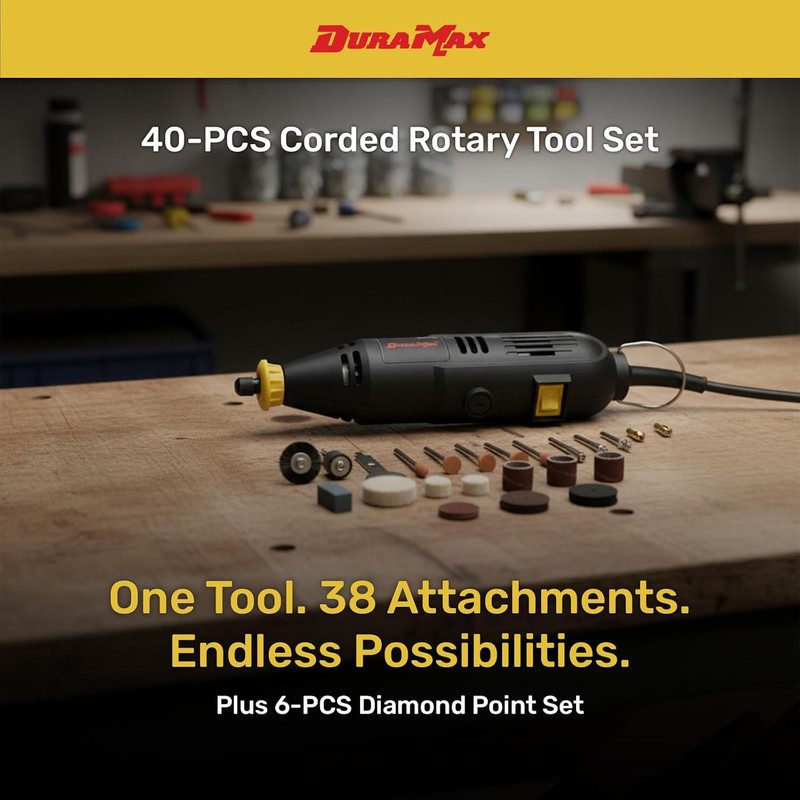 Rotary Tool Kit, 40 Pieces, Variable Speed 8000-30000 RPM, 120V, with 6-PCS Diam gallery