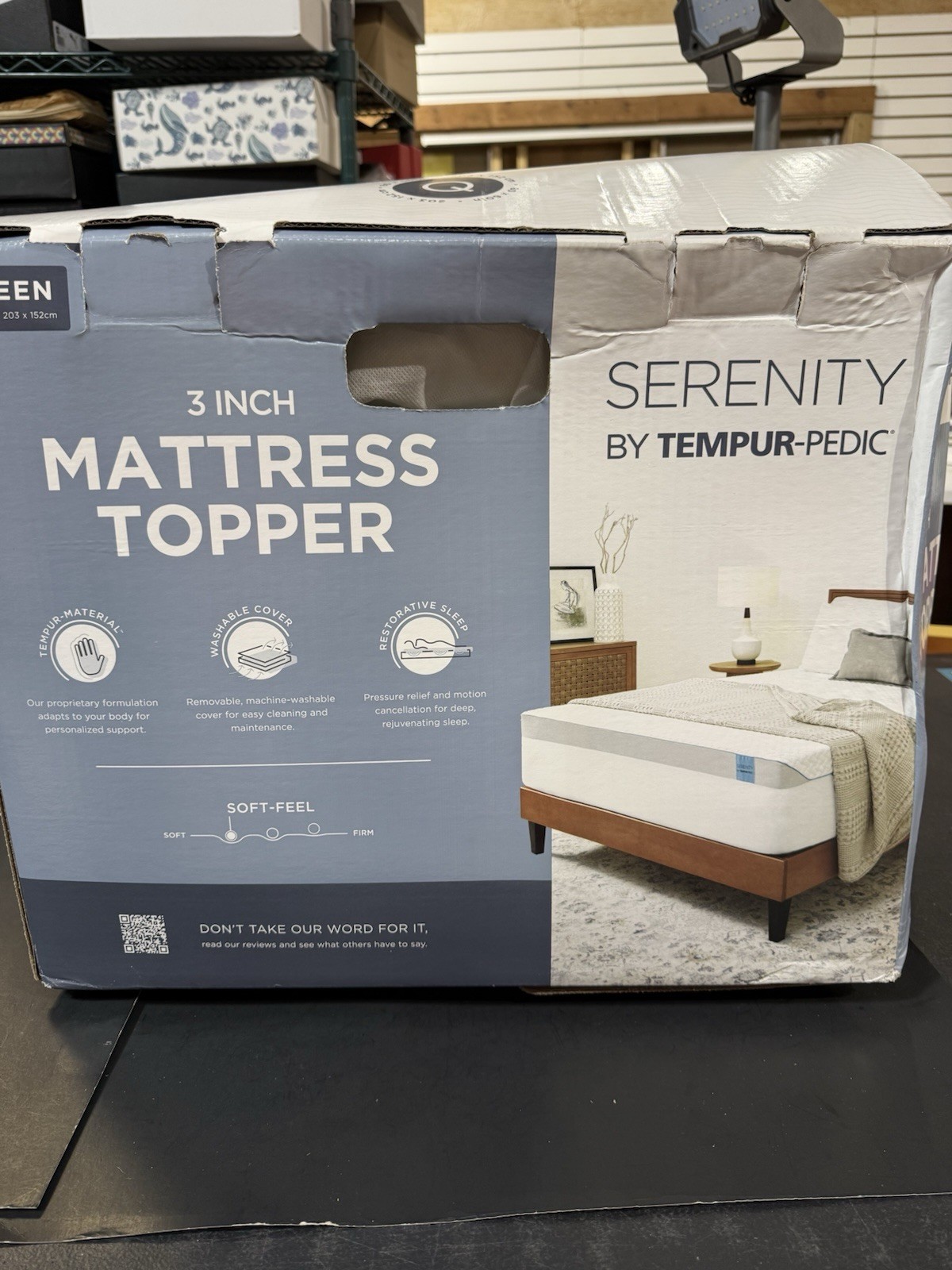 Serenity Tempur-Pedic Memory Foam Mattress Topper Queen New gallery