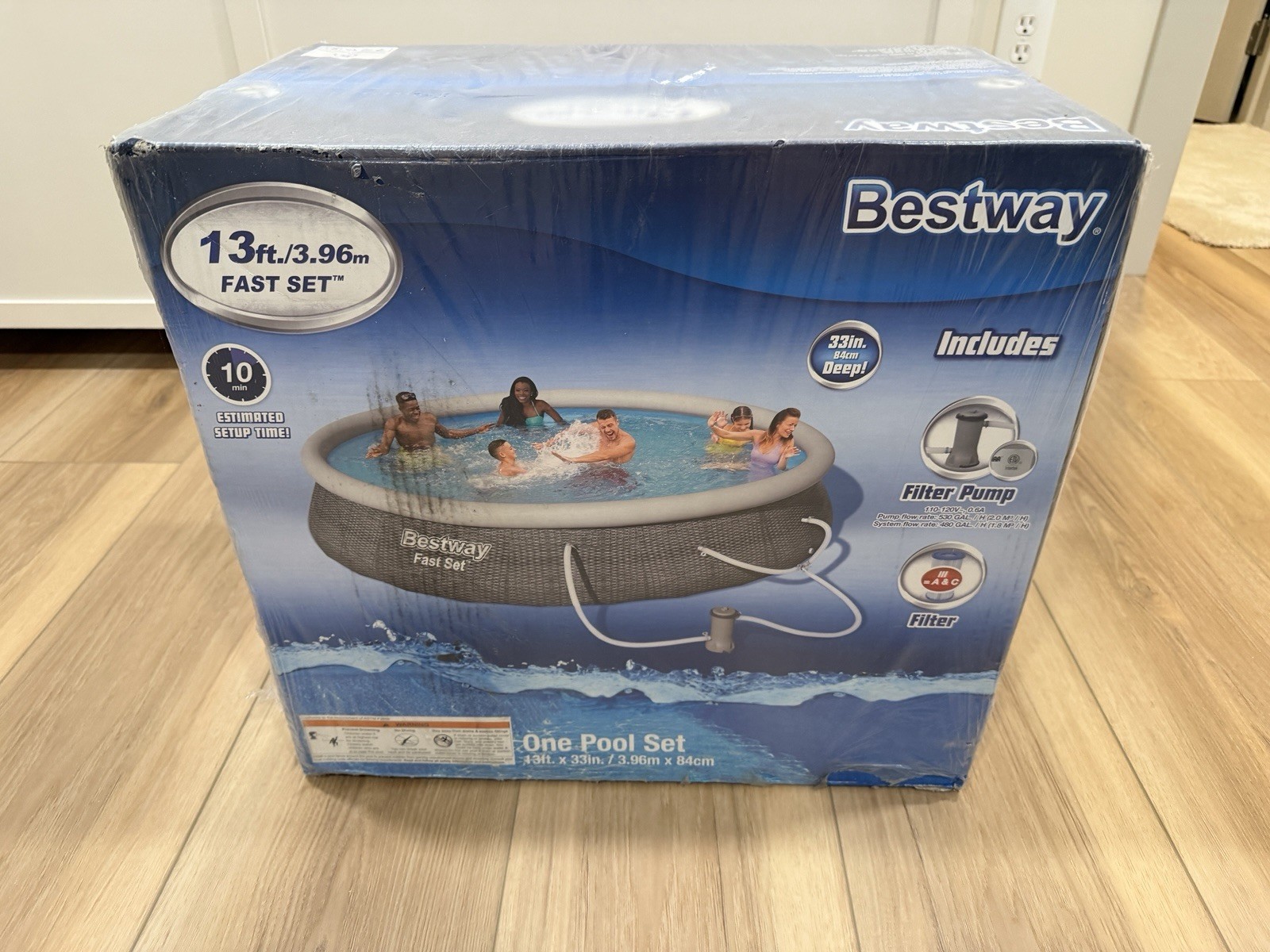 Bestway Fast Set 13’ x 33” Above Ground Pool w/ Pump & Filter - Ship Today! gallery