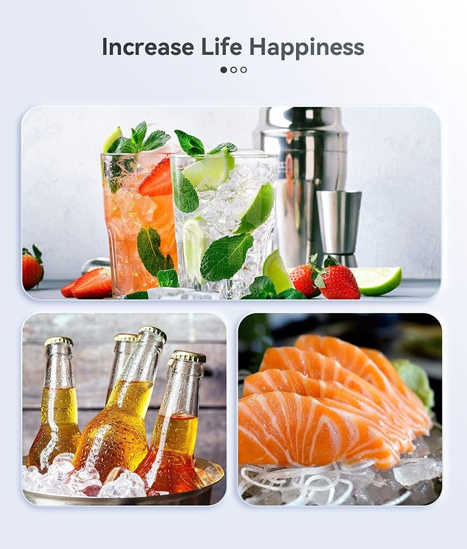 ecozy Portable Ice Maker Countertop 9 Cubes Ready in 6 Mins 26.5 lbs in 24 Ho... gallery