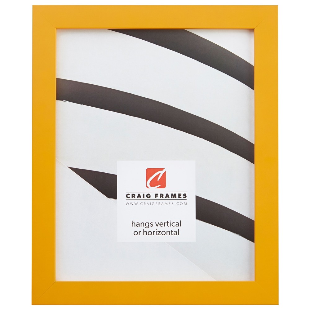 Craig Frames Flat .9" Wide Modern Bright Yellow Photo Frames & Poster Frames