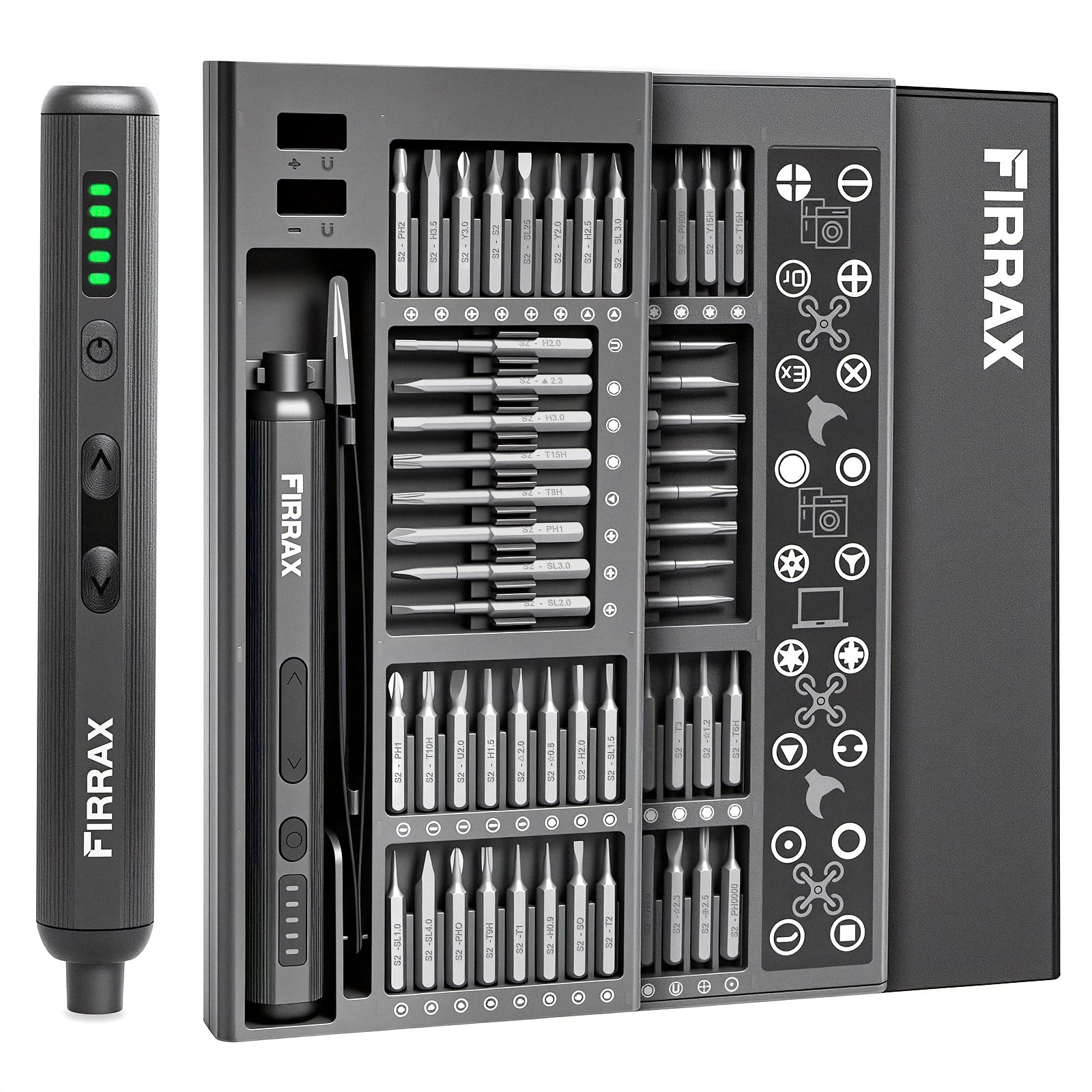 Mini Screwdriver Set, 76-in-1 Small Precision Screwdriver Cordless with 5 Tor... gallery