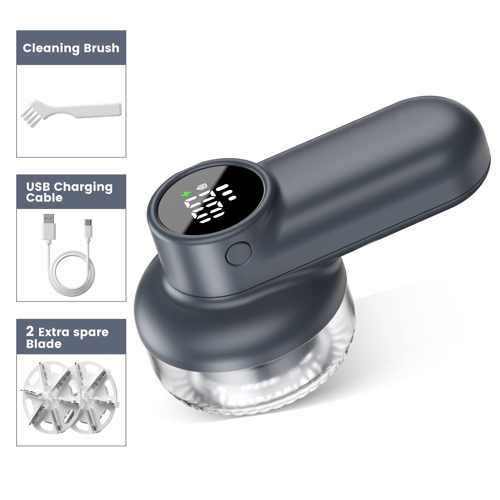 Rechargeable Fabric shaver，Lint Remover with Digital Display 3-speed adjustable gallery