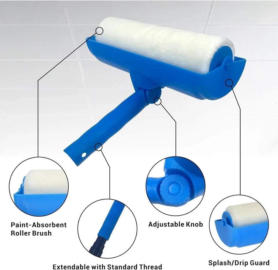 10 Inch Ceiling Paint Roller with Shield Roller and Shield with Adjustable Head gallery