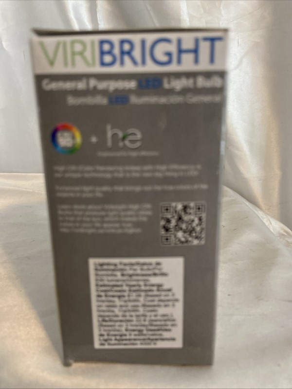 Viri Bright 60W High CRI cool white 4000 K lightbulb 830 Lumens gallery