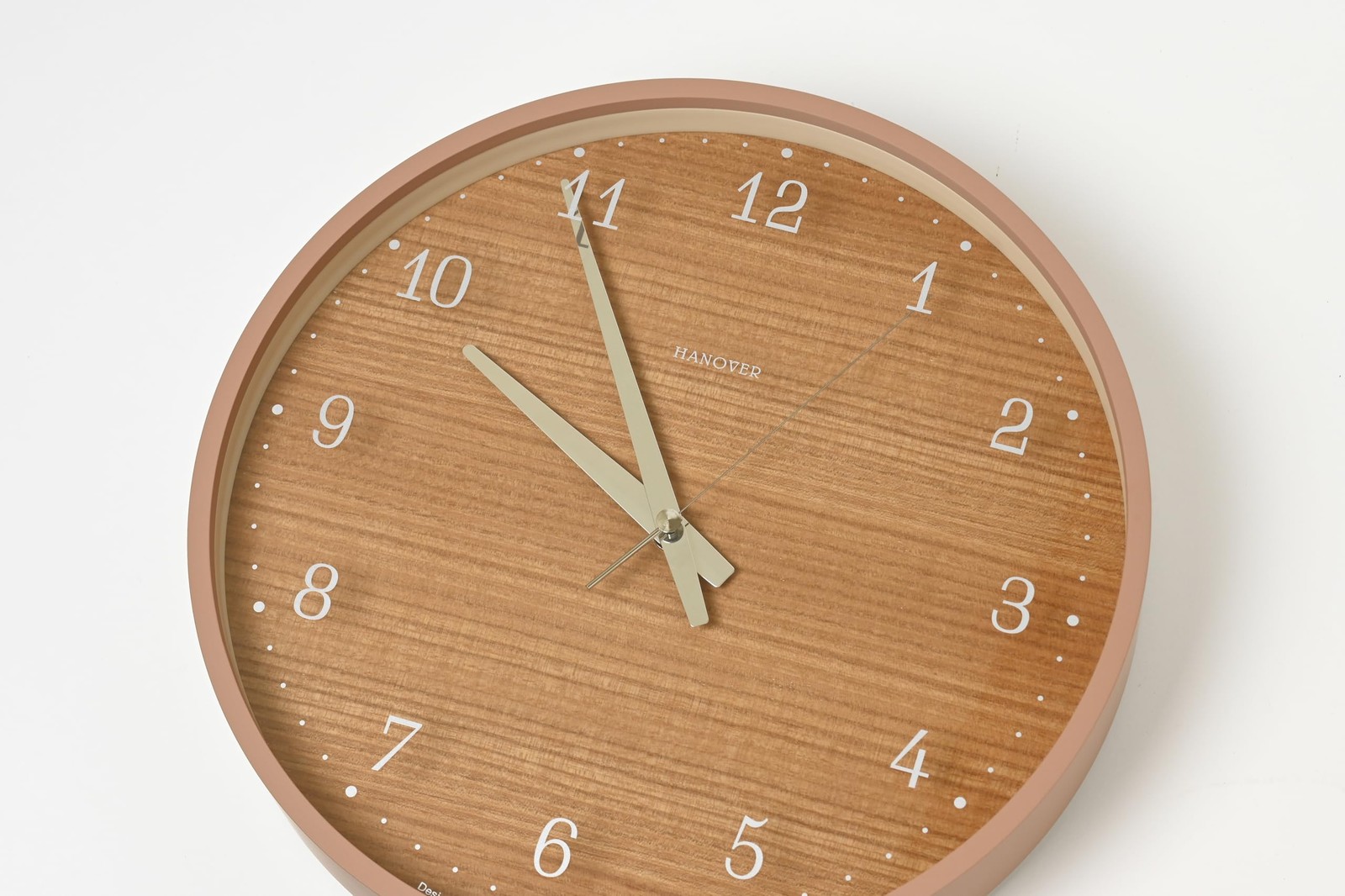 Lemnos Radio-Controlled Analog Clock, Natural Wood Fabric, Medium Brown, PC25-12 gallery