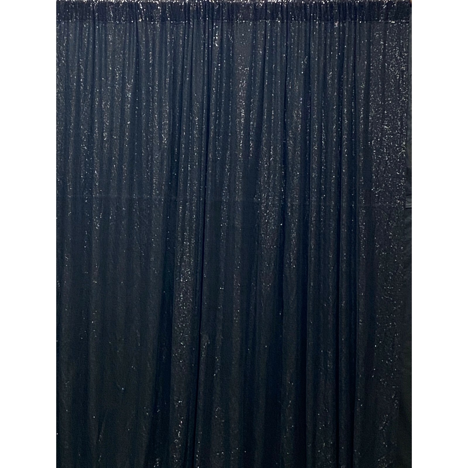 (2) black 6 ft x 6 ft Sequined Backdrop Curtain Wedding Party Decorations gallery