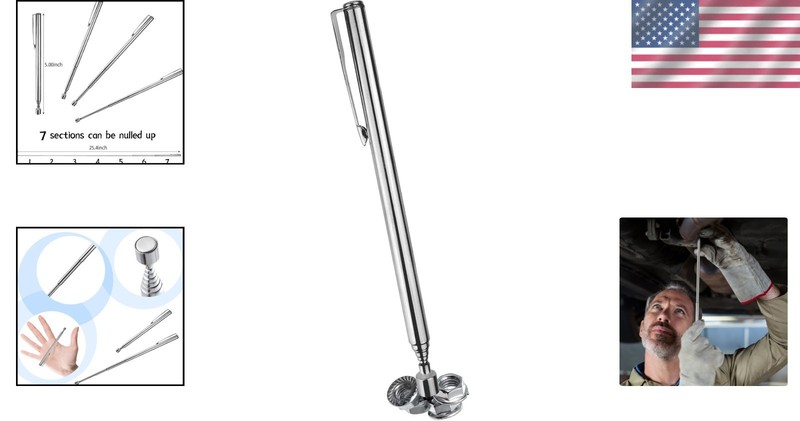 Compact Telescoping Magnetic Tool for Easy Retrieval - 4.92 to 25 Inches, 1 Tool gallery