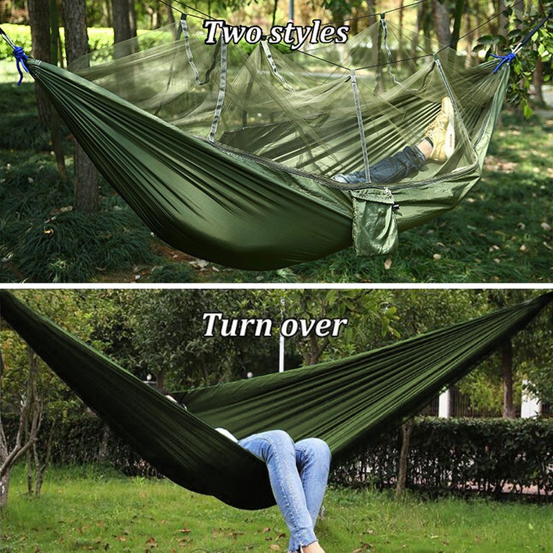 Camping Hammock Tent Mosquito Net Set 2 Person Outdoor Travel Double Hanging Bed gallery