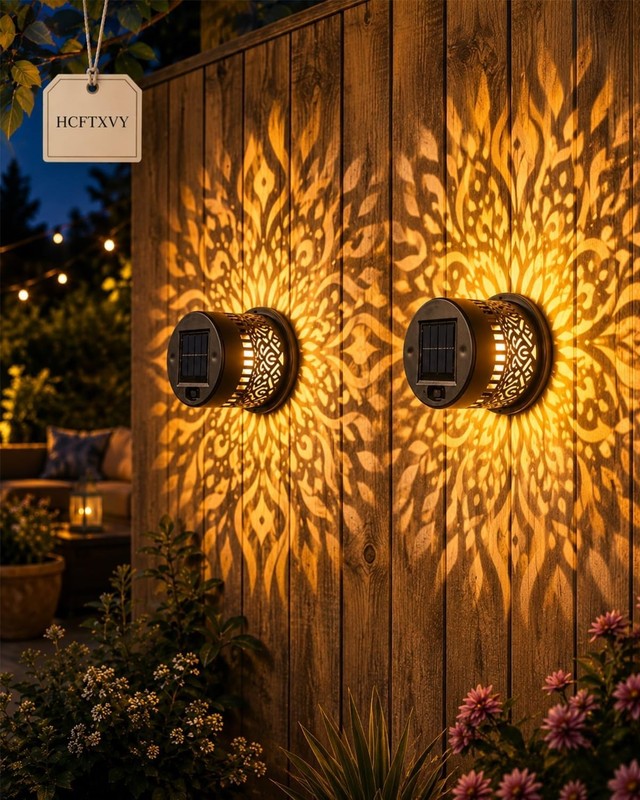 Solar Mandala Projector Waterproof Outdoor Garden Patio Light gallery