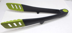Joseph Joseph Elevated Tongs, Nylon, Dark Gray/Green, 12 in
