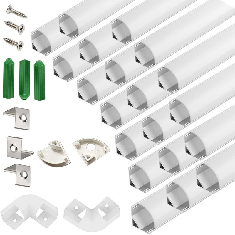 V Shape LED Strip Channel Diffuser 20 Pack UV Resistant Aluminum Profile New gallery