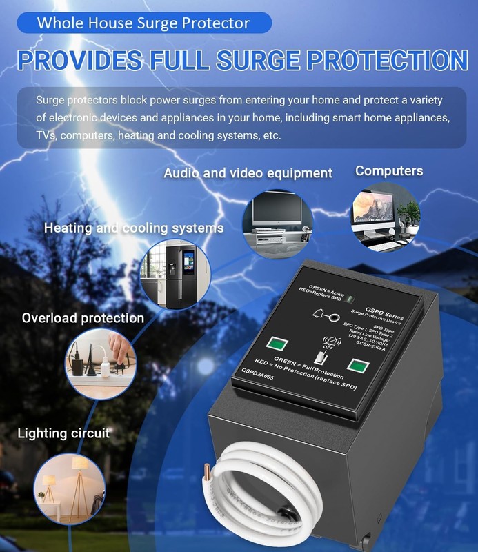 Replacement for Siemens QSPD2A065P Plug-in Surge Protection Device 2-Pole 65kA gallery