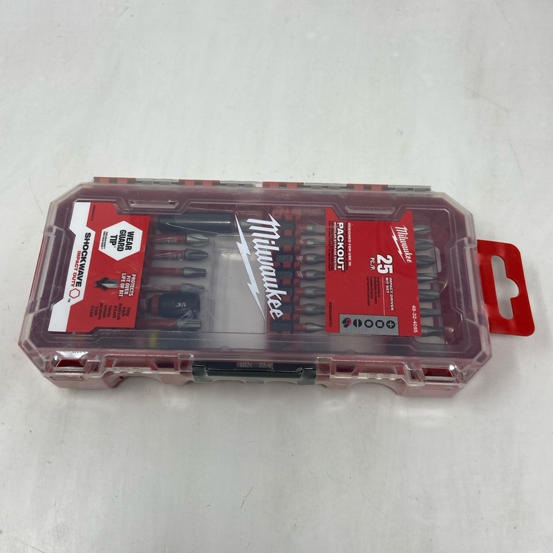 Milwaukee SHOCKWAVE 25-Piece Impact Driver Bit Set w/ PACKOUT Case, Red/Black gallery