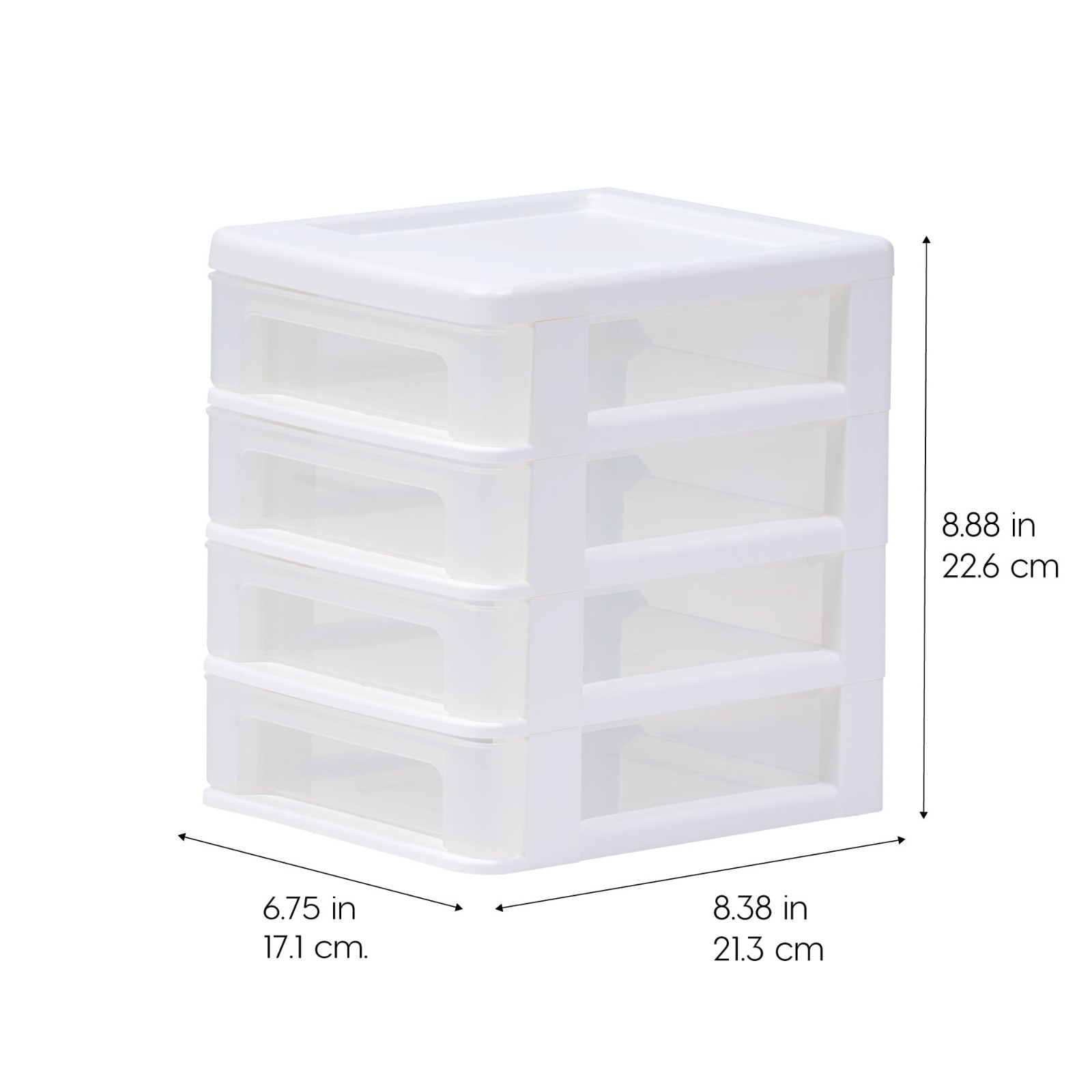 Compact 4 Drawer Desktop Organizer Unit Stackable Mini Storage House Office New gallery