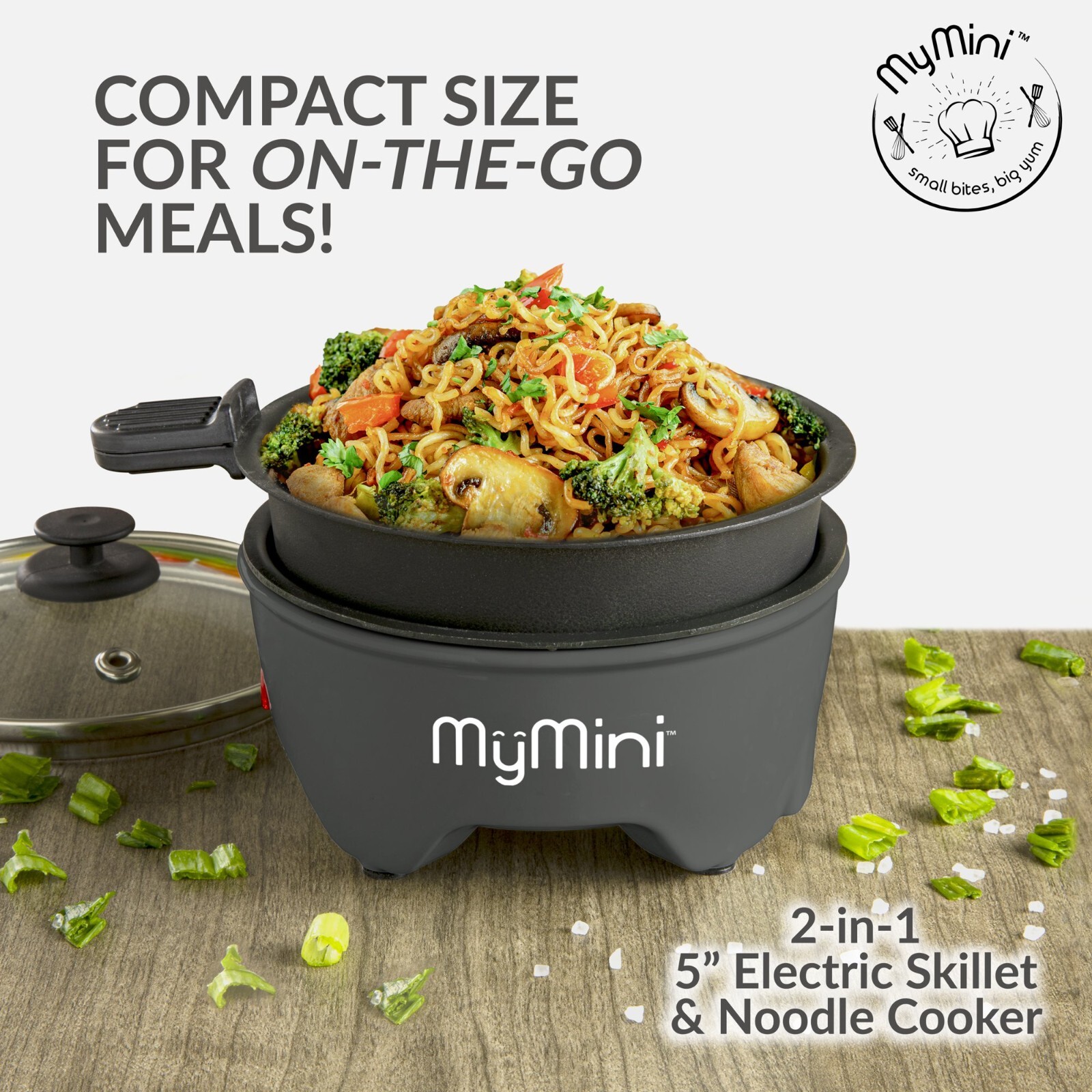 MyMini Noodle + Rice Cooker & 5" Non-Stick Skillet (Blackberry) 260 Watts [G5] gallery