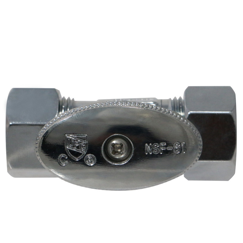 1) 5/8" OD X 5/8" OD COMPRESSION STRAIGHT BALL VALVE, 1/4 TURN, LEAD FREE BRASS gallery