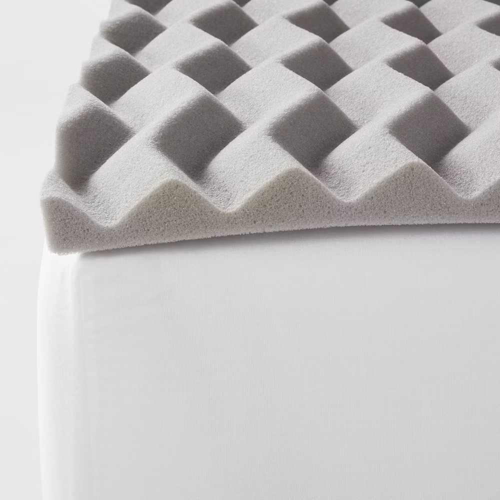 Full 1.5" Reversible Memory Foam Mattress Topper - Room Essentials gallery