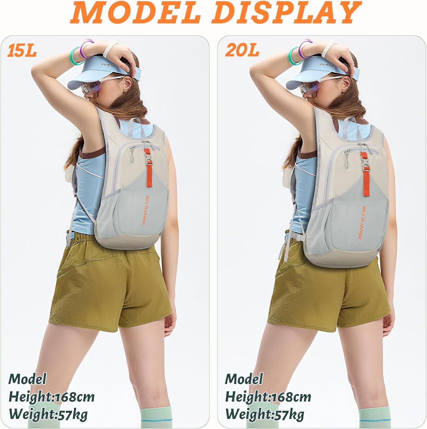 20L Small Hiking Backpack for Men Women Foldable Packable Back Pack Ultralight H 5