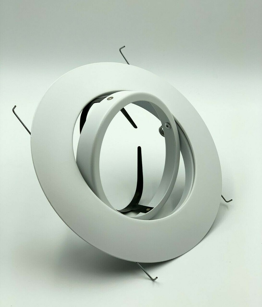 6" Inch PAR38, BR40 Adjustable Gimbal Ring Trim,White,Recessed Can Light,66010WH