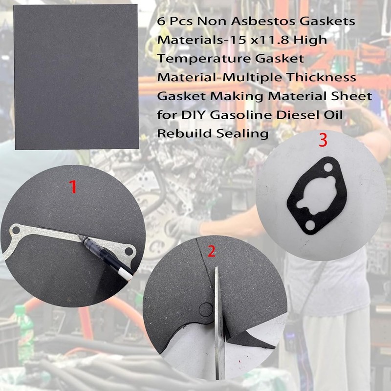 DVBB Gaskets Material Non Asbestos Materials-15 x11.8 in Temperature Gasket... gallery