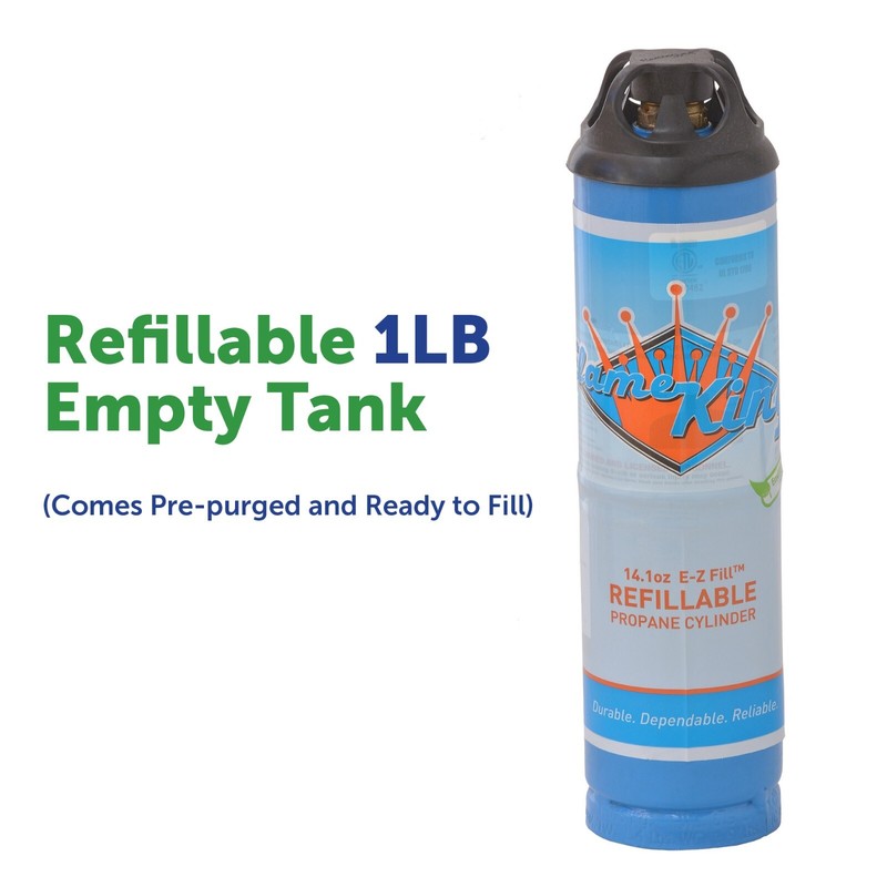 2 pack - 1 lb. Empty Propane Welding Cylinder, Reusable & DOT Compliant, 14.1 oz gallery