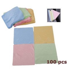 100pcs Microfiber Glasses Cleaning Cloth Wipe Glasses Lenses Clean Dust 5″×5″