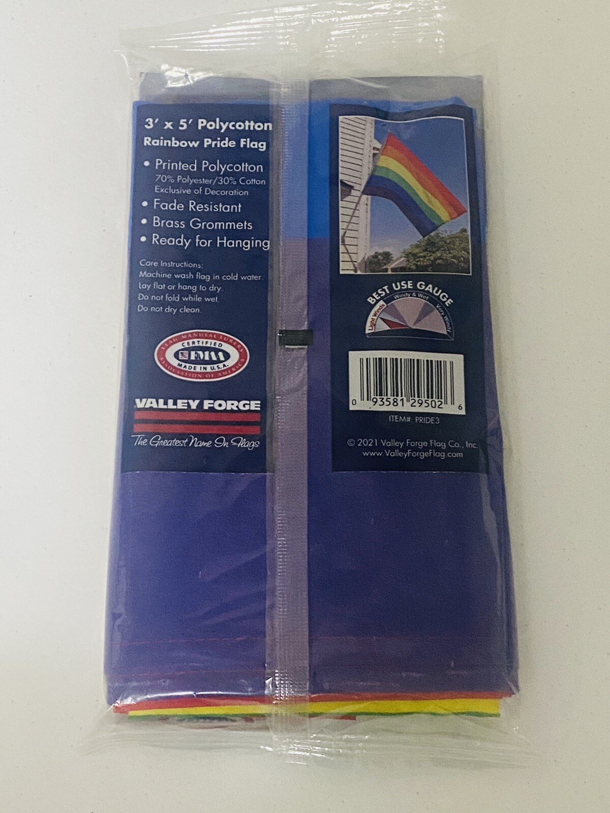 Valley Forge Flag Co. 3 X 5' Rainbow Pride Flag | Printed Polycotton LGBQT gallery