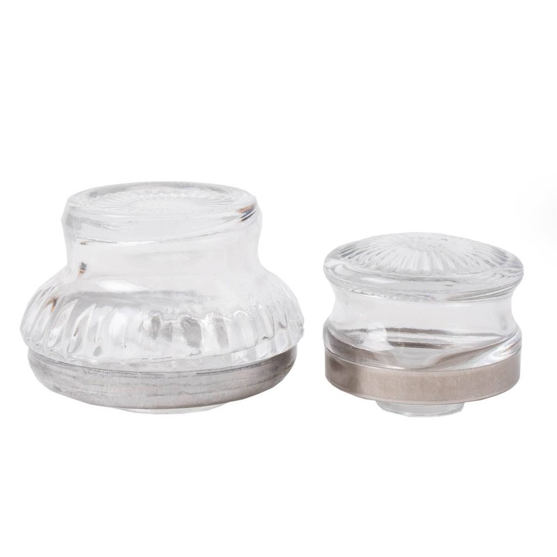 Percolator Top Knobs Clear Glass USA Made Set of 2 Sizes Small and Large gallery