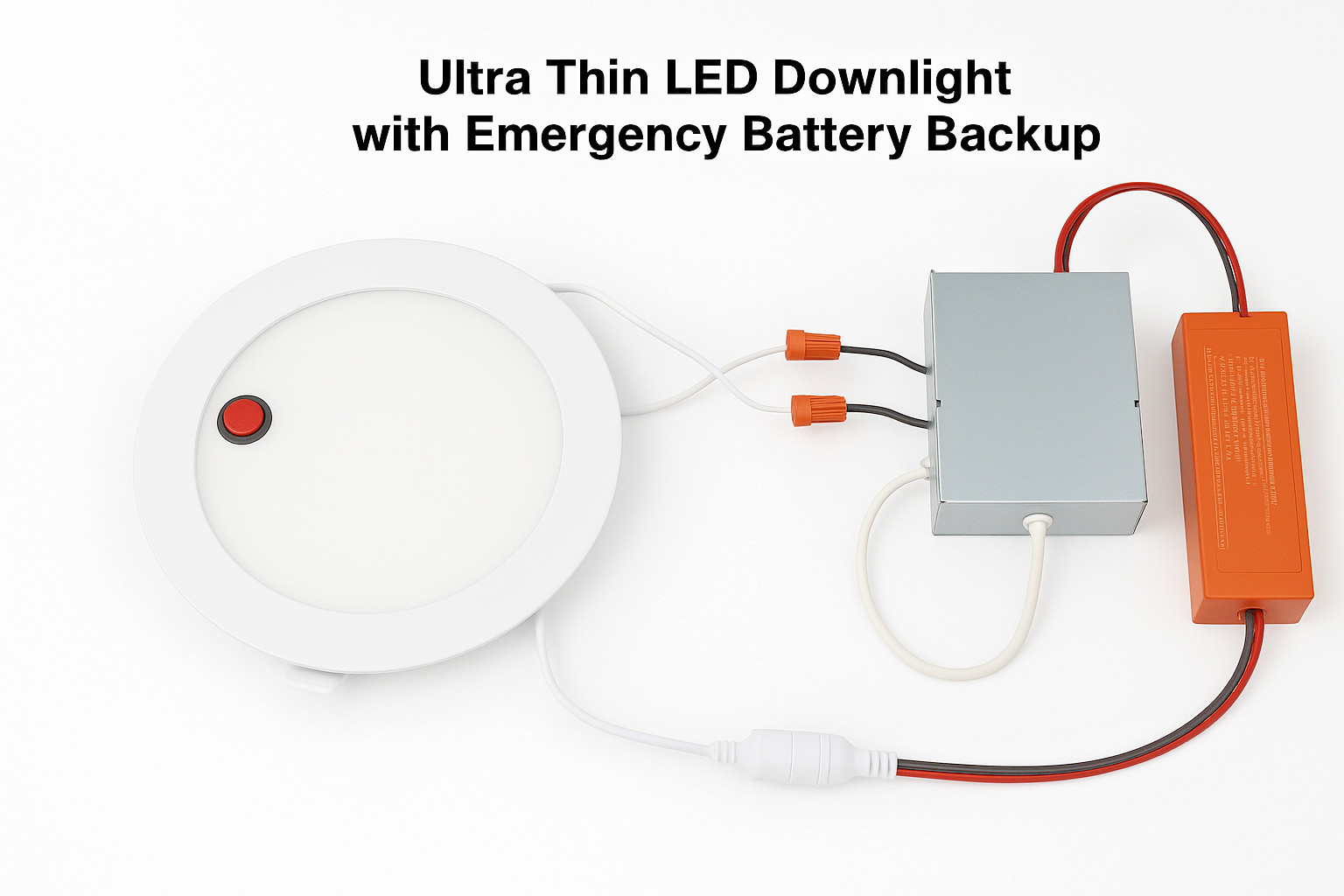 LED 8" Emergency Downlight Can w/ 90 Min Battery Backup, 18w, 5 CCT Selectable gallery