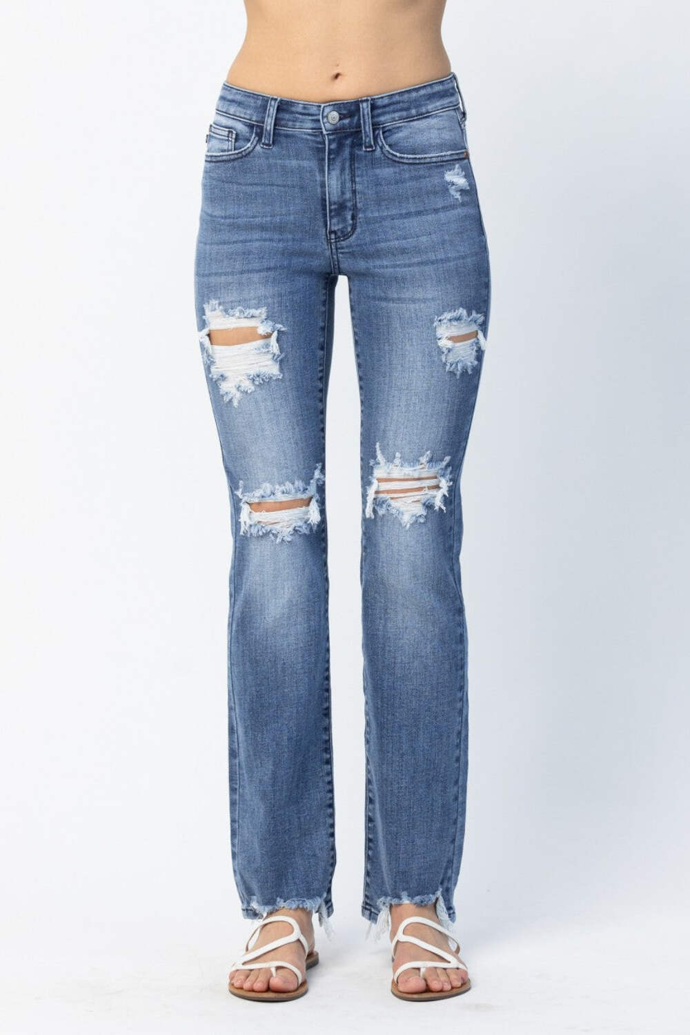Destroy Straight-Mid Rise Jeans gallery
