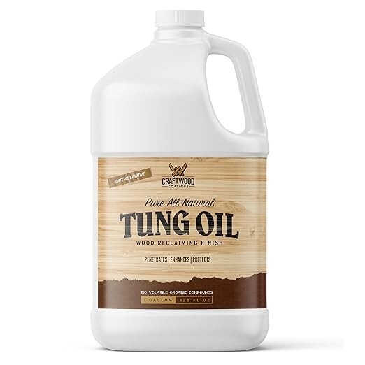 Tung Oil - Biodegradable - All Natural - Premium Wood Finishing Oil - 1 Gallon - gallery