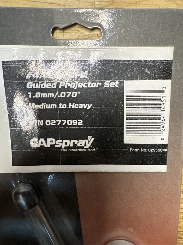 CapSpray 0277092 #4A Guided Projector Set 1.8mm/.070” Medium To Heavy NEW gallery