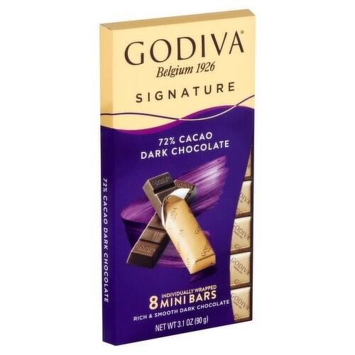 FREE SHIPPING!!! QUANTITY DISC!! GODIVA 72% Cacao Dark Chocolate Mini Bars gallery