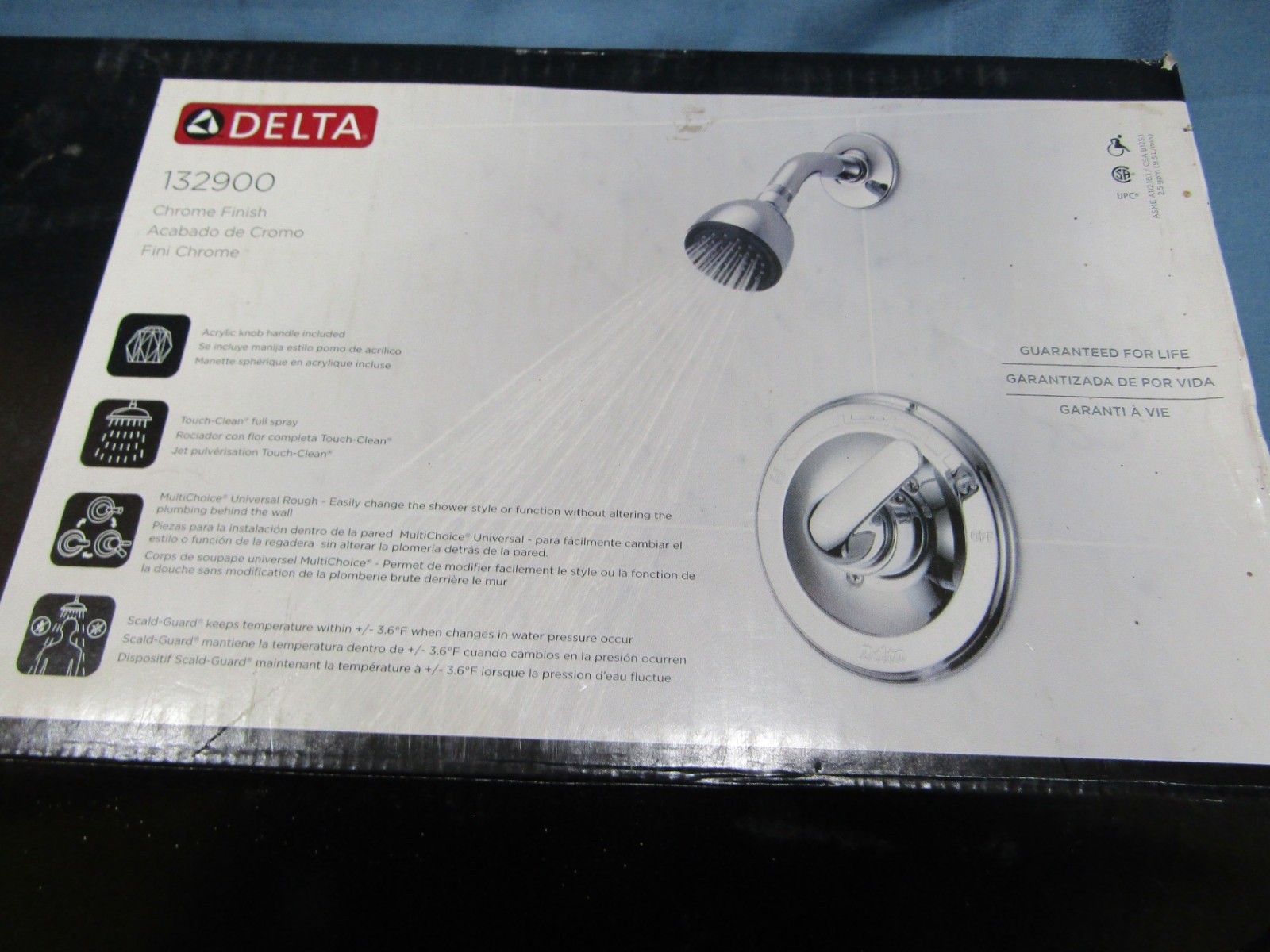Delta Single Handle Full Spray Shower Faucet Chrome (VALVE INCLUDED) J gallery