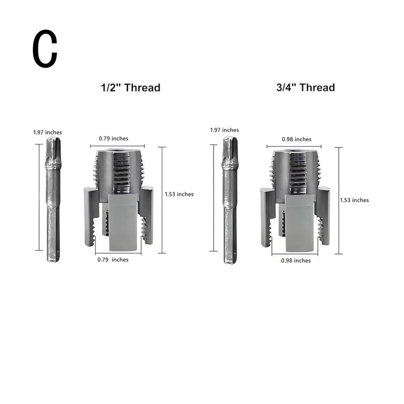 Integrated Internal & External Pipe Threading-Tool PVC Pipe Threader Kit gallery