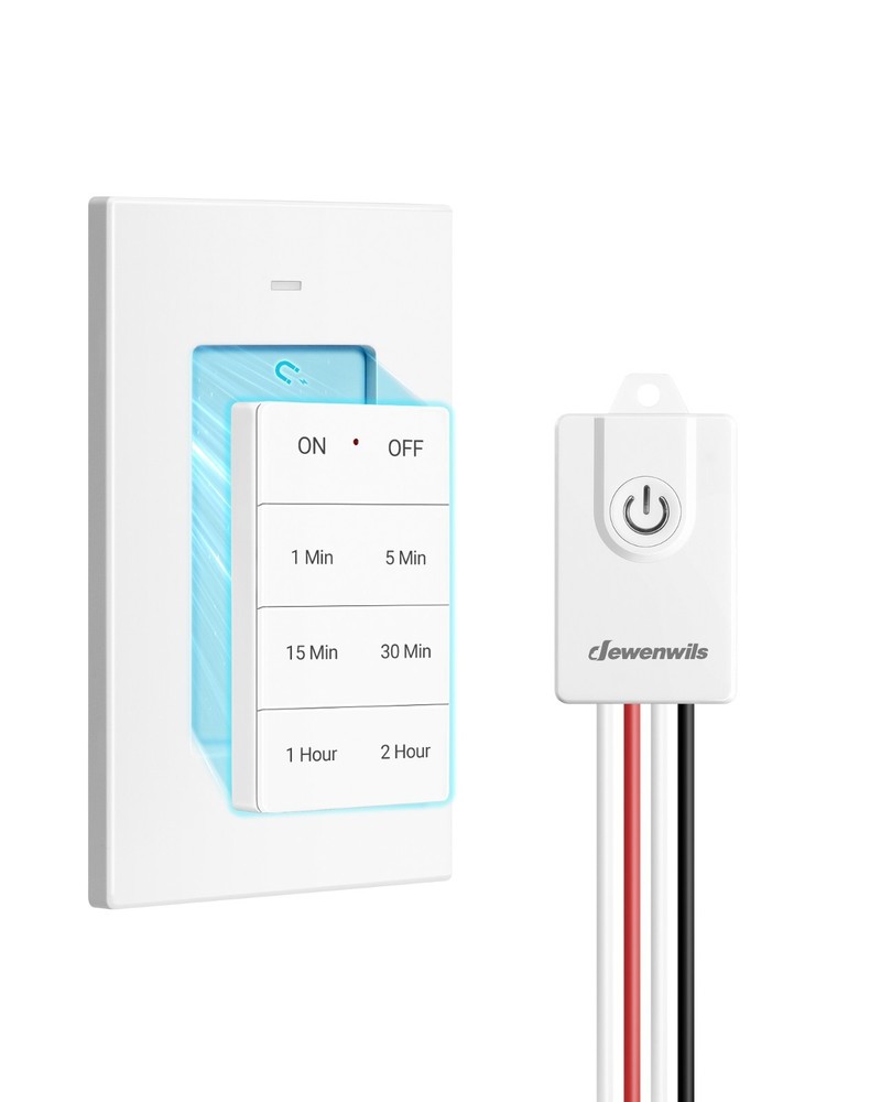DEWENWILS Wireless Light Switch,Light Switches Timer with Magnetic Switch