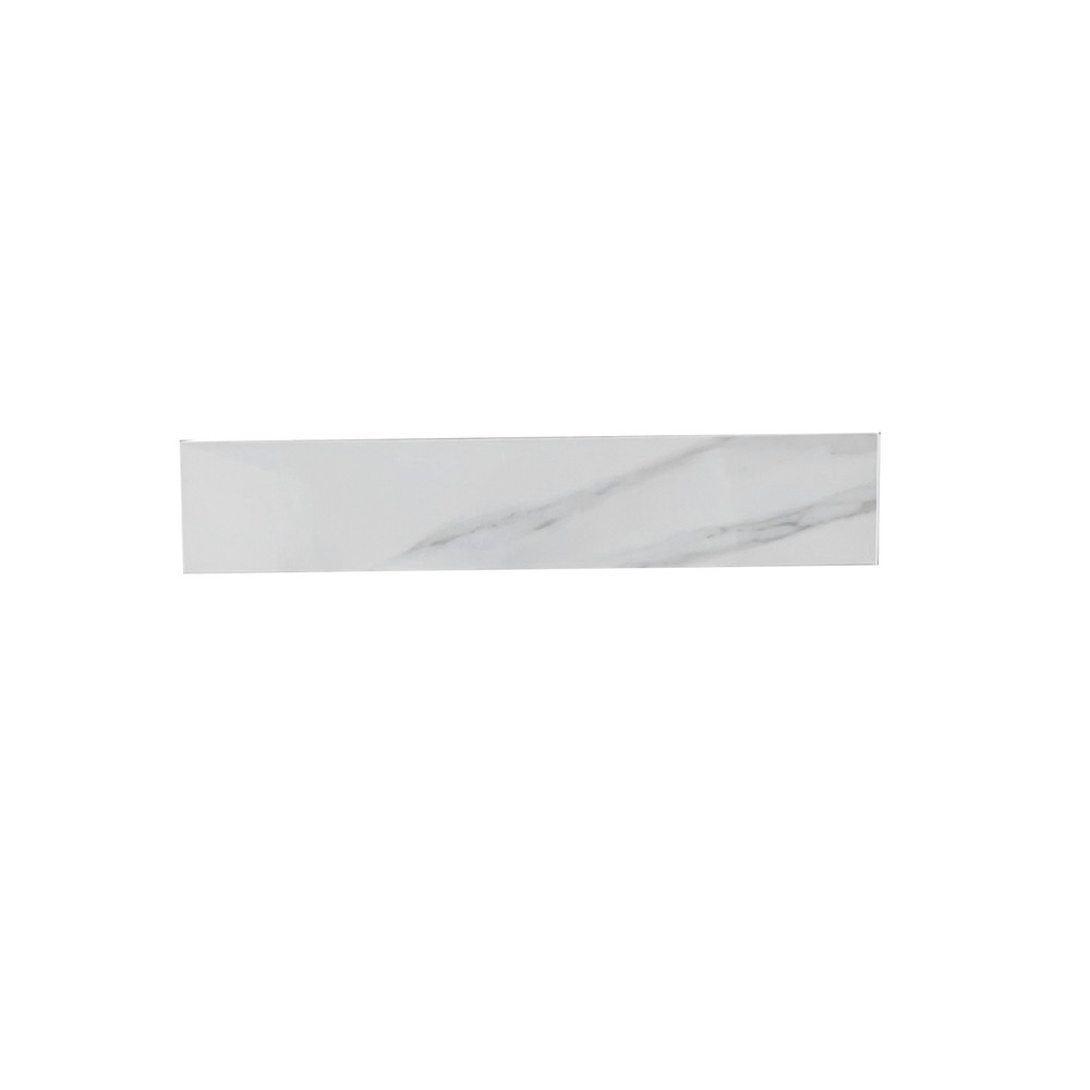 22" Sidesplash Vanity Top 4" Backsplash Carrara White Veins