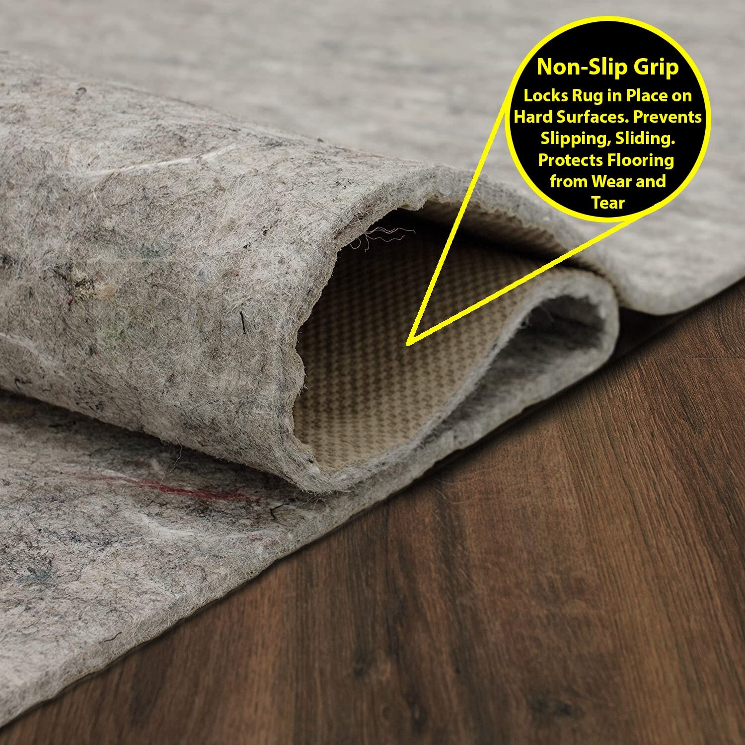 loomBloom Dual Surface - Felt & Rubber - Non-Slip Backing Rug Pad Carpet Pad gallery