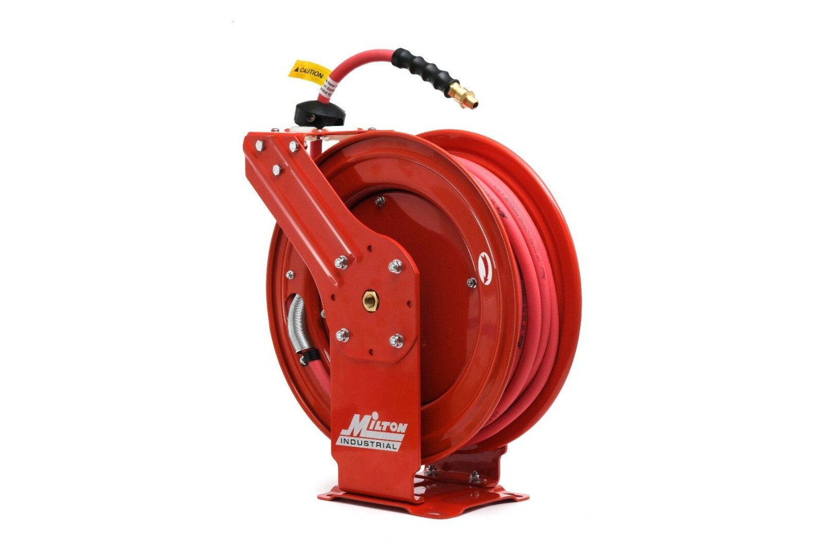 Milton® Industrial Auto-Retracting Hose Reel 1/2" MNPT x 50' EPDM Rubber Hose gallery