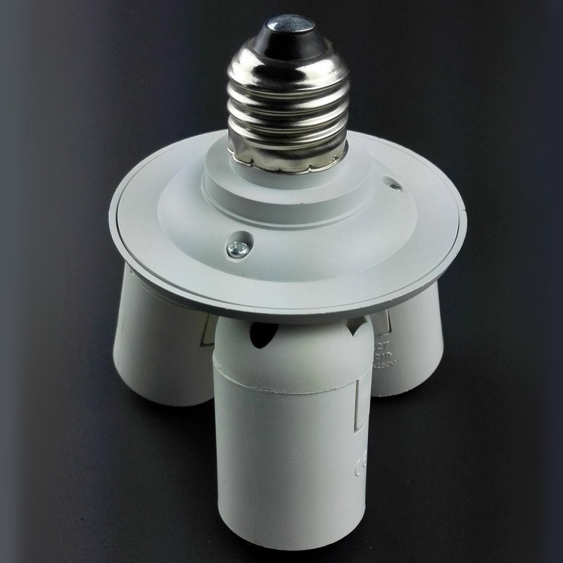 3 to 1 Light Socket E26 Splitter Lamp Base Adapter for Standard LED & CFL Bulbs gallery