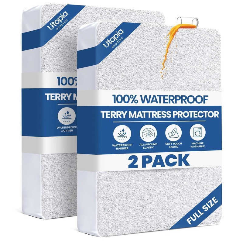 Twin Size Mattress Protector Waterproof 14 Pack, Premium 200 GSM Terry... gallery
