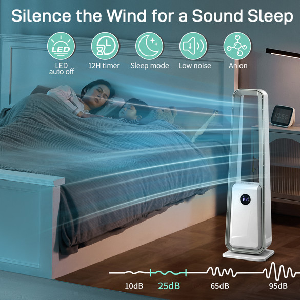 Bladeless Tower Fan with Remote Control Quiet Cooling Fan for Home Office gallery