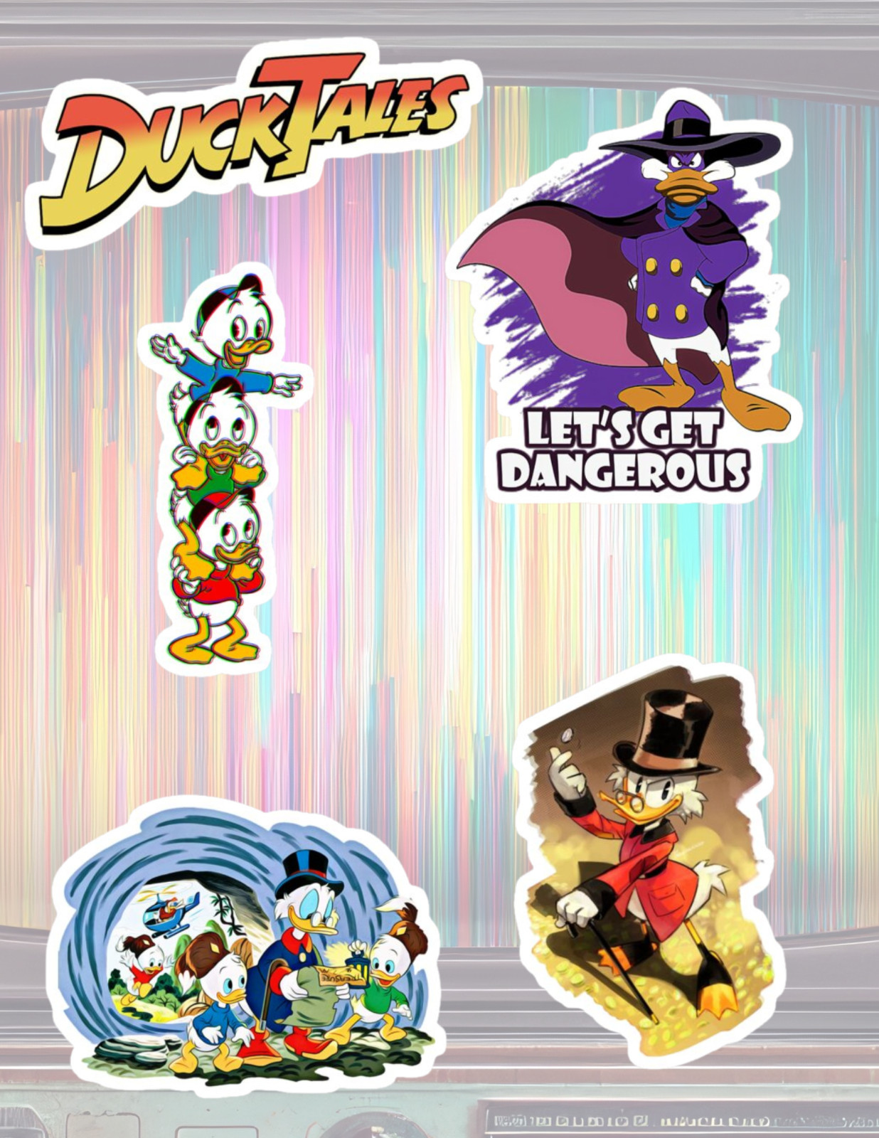 Ducktales 80's cartoons 5pc Sticker Pack gallery