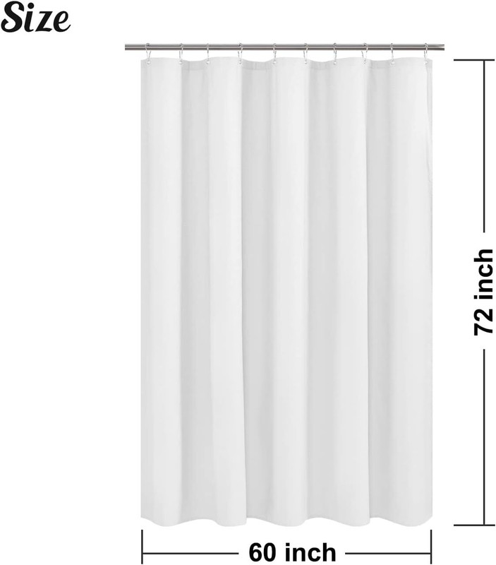 Embossed Microfiber Fabric Shower Curtain Liner 60 X 72 Inches Washable And Wate gallery
