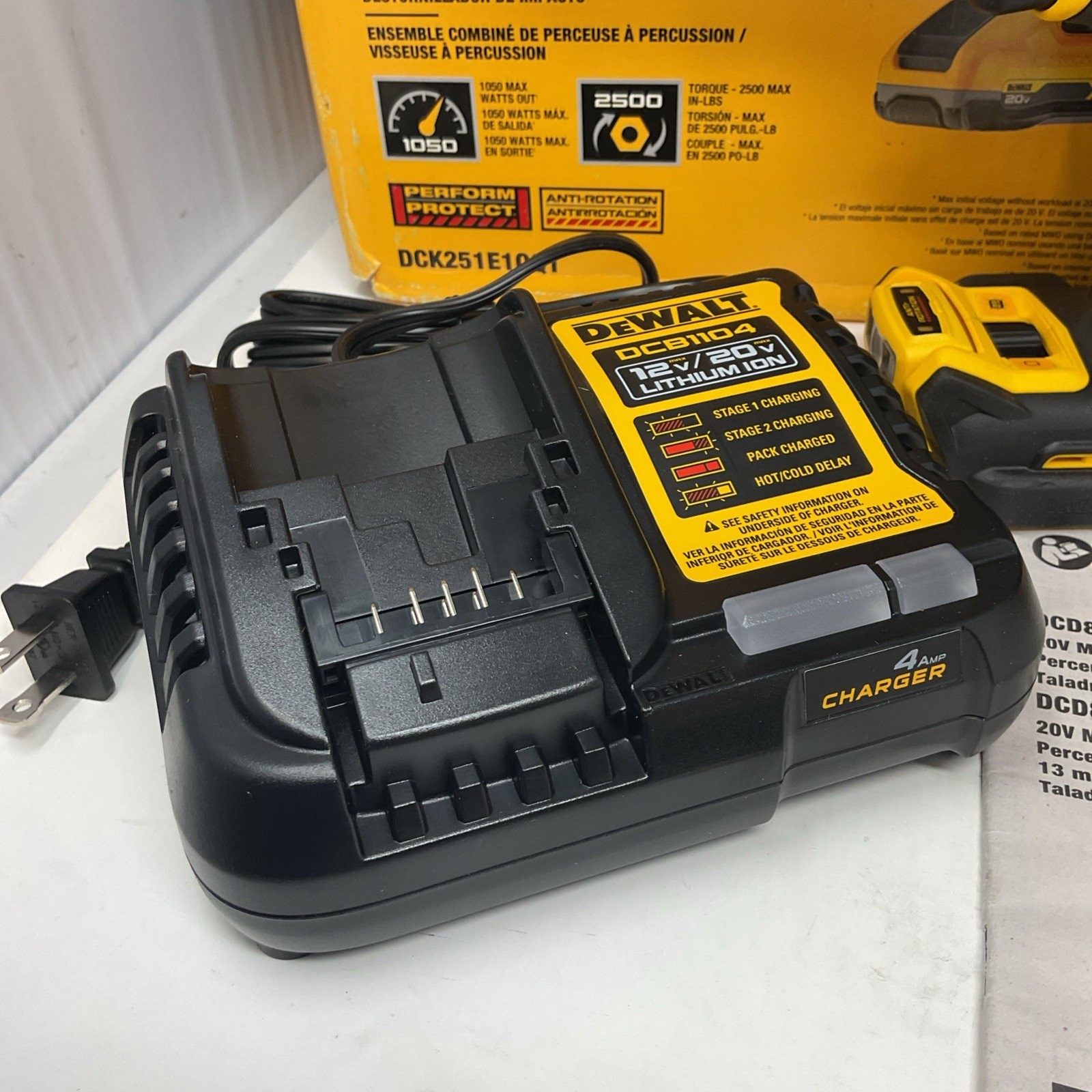 DeWalt XR 20v Max 2-Tool Hammer Drill & Impact Driver Combo Kit DCK251E1QQ1 gallery