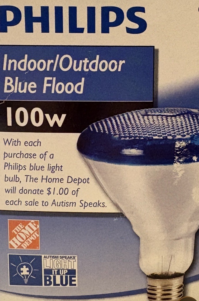 New Philips 100 WATT ~BLUE~ Indoor Outdoor flood LIGHT BULB 100PAR1B120V Holiday gallery