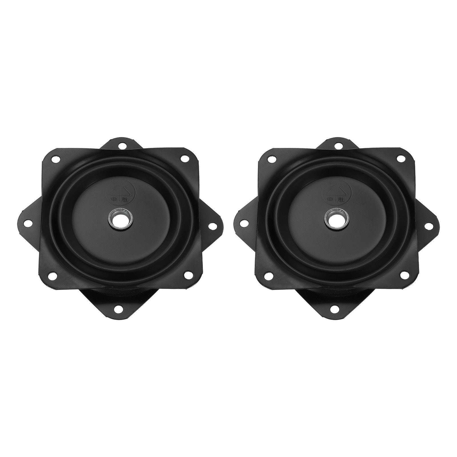 2Pcs 3" Bar Stool Swivel Plate Rotation Lazy Susan Turntable Black 75x1mm gallery